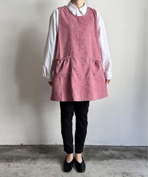 COMMON WARE（コモンウェアー）の「URT:かぶりタイプ 腰ゴム コーデュロイエプロン　85cm丈（エプロン）」