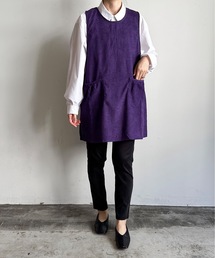 COMMON WARE（コモンウェアー）の「URT:かぶりタイプ 腰ゴム コーデュロイエプロン　85cm丈（エプロン）」