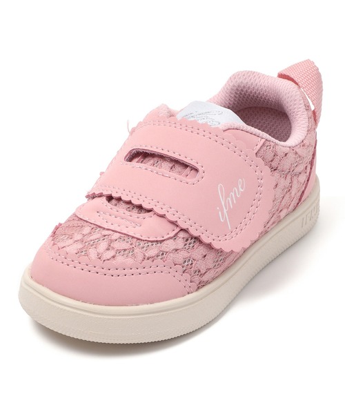 IFME（イフミー）の「KIDS｜ifme CALIN レーススニーカー[リンクコーデ]（スニーカー・キッズ・ホワイト/ピンク/ブラック・15.0cm/15.5cm/16.0cm/16.5cm/17.0cm/17.5cm/18.0cm/18.5cm/19.0cm/19.5cm/20.0cm/20.5cm/21.0cm）」の4枚目の写真