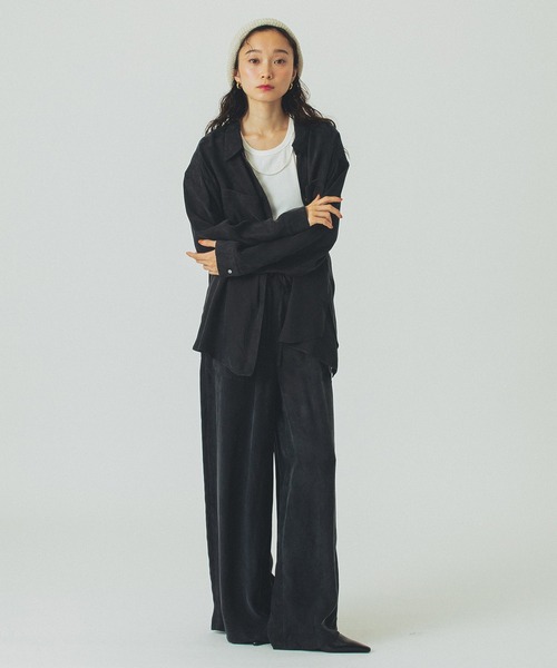 ROSE BUD（ローズバッド）の「FIBRIL EASY PANTS（その他パンツ・レディース・ブラック/ピンク/ベージュ・S/M）」の6枚目の写真