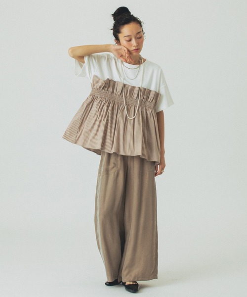 ROSE BUD（ローズバッド）の「FIBRIL EASY PANTS（その他パンツ・レディース・ブラック/ピンク/ベージュ・S/M）」の8枚目の写真