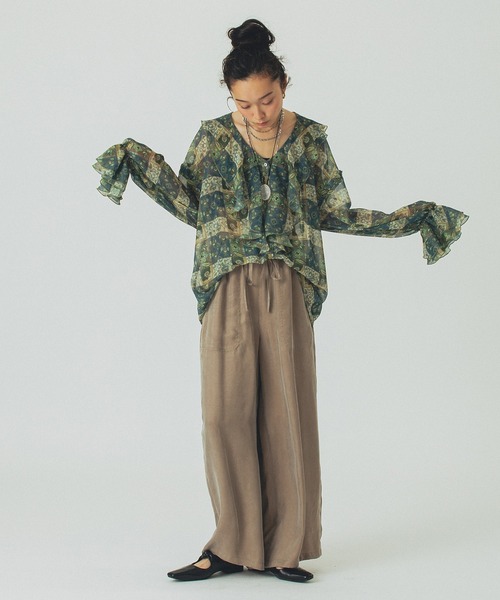 ROSE BUD（ローズバッド）の「FIBRIL EASY PANTS（その他パンツ・レディース・ブラック/ピンク/ベージュ・S/M）」の13枚目の写真