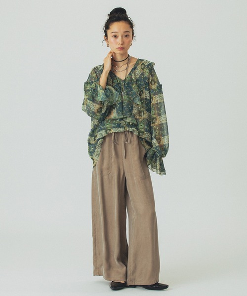 ROSE BUD（ローズバッド）の「FIBRIL EASY PANTS（その他パンツ・レディース・ブラック/ピンク/ベージュ・S/M）」の14枚目の写真