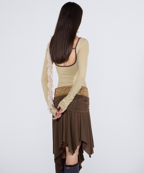 セール】Scoop Back Strap Top（Tシャツ/カットソー）｜SCULPTOR