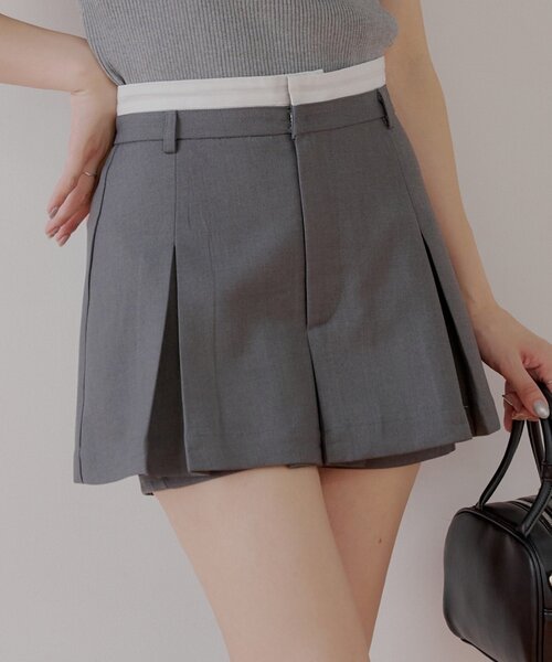 セール】ボックスプリーツレイヤードスカパン（スカート）｜Chico