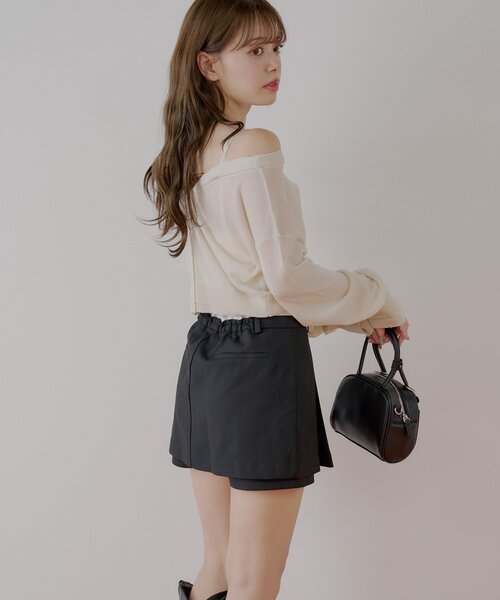 Chico（チコ）の「ボックスプリーツレイヤードスカパン（スカート・レディース・グレー系その他2/ブラック/グレー・FREE）」の11枚目の写真