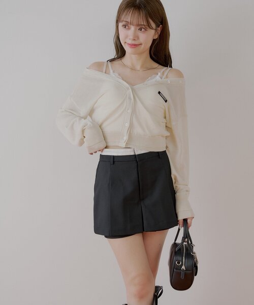 Chico（チコ）の「ボックスプリーツレイヤードスカパン（スカート・レディース・グレー系その他2/ブラック/グレー・FREE）」の15枚目の写真