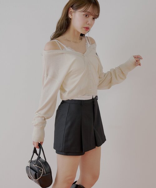 Chico（チコ）の「ボックスプリーツレイヤードスカパン（スカート・レディース・グレー系その他2/ブラック/グレー・FREE）」の16枚目の写真