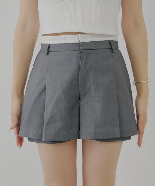 Chico（チコ）の「ボックスプリーツレイヤードスカパン（スカート・レディース・グレー系その他2/ブラック/グレー・FREE）」の20枚目の写真