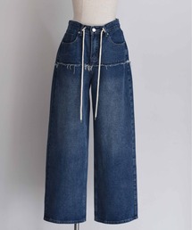 ストリングダメージヨーク切替デニムパンツ