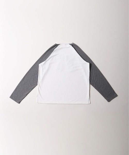 WC(ダブル シー)の「《セットアップ対象★》ドットラグランパッチワークロンT(Tシャツ/カットソー・レディース・グレー/ネイビー・FREE)」の17枚目の写真