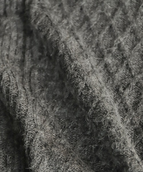 NOMBRE IMPAIR(ノンブルアンペール)の「ウールアルパカケーブル チルデンP/O(ニット/セーター・レディース・レッド/チャコールグレー・FREE)」の16枚目の写真