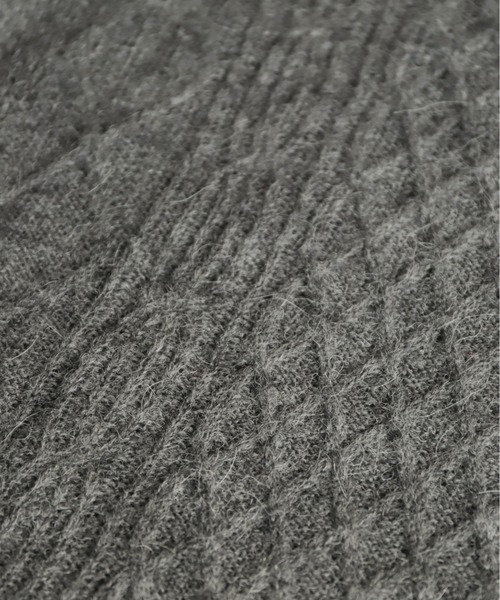 NOMBRE IMPAIR(ノンブルアンペール)の「ウールアルパカケーブル チルデンP/O(ニット/セーター・レディース・レッド/チャコールグレー・FREE)」の17枚目の写真