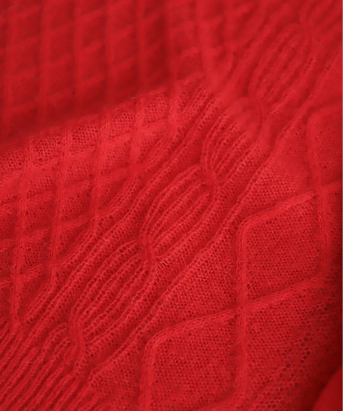 NOMBRE IMPAIR(ノンブルアンペール)の「ウールアルパカケーブル チルデンP/O(ニット/セーター・レディース・レッド/チャコールグレー・FREE)」の11枚目の写真