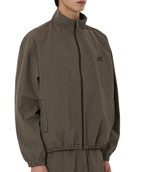 OY(オーワイ)の「『OY/オーワイ』O LOGO CHECK TRACK JACKET/O ロゴ チェックトラックジャケット(その他アウター・レディース・ブラウン/ブラック・L/M)」の10枚目の写真