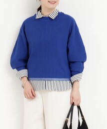 MICO COULIER | ウォッシャブルバナナスリーブ クルーネックプルオーバー(ニット/セーター)