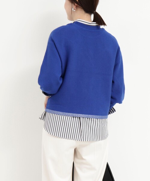 MICO COULIER(ミコクリエ)の「ウォッシャブルバナナスリーブ クルーネックプルオーバー(ニット/セーター・レディース・ブルー/グレー/キナリ/レッド・38)」の10枚目の写真