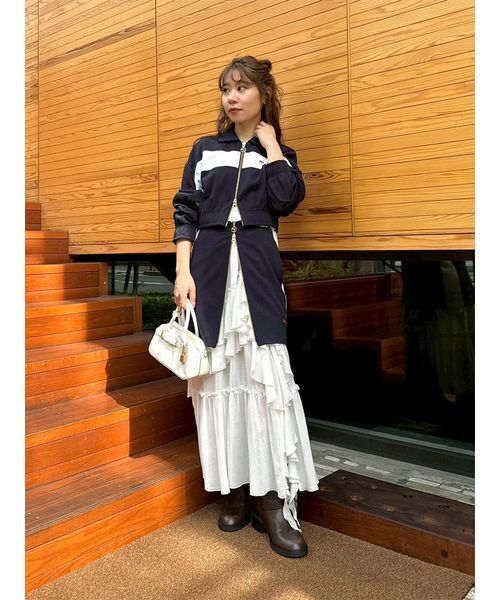 【新品/期間限定値下】リリー ブラウン　UVサッカーエンボスフリルブルゾンタグ付 LILY BROWN×PUMA】コンパクトトラックジャケット（ブルゾン）｜LILY