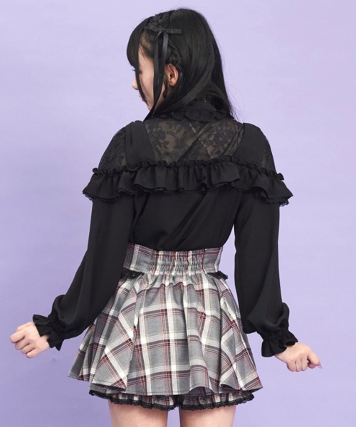 Secret Honey(シークレットハニー)の「ショルダーリボンブラウス(シャツ/ブラウス・レディース・オフホワイト/グレー/ブラック・MEDIUM)」の12枚目の写真