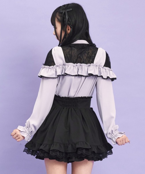Secret Honey(シークレットハニー)の「ショルダーリボンブラウス(シャツ/ブラウス・レディース・オフホワイト/グレー/ブラック・MEDIUM)」の10枚目の写真