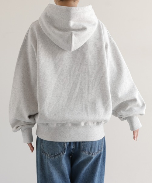 ANME(アンメ)の「裏起毛ロゴ刺繍ANMEスウェットパーカー(パーカー・レディース・ブラウン/オフホワイト/ブラック/オートミール・M/XL/L)」の7枚目の写真