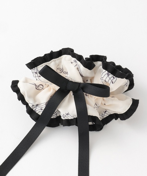 mezzo piano Junior（メゾピアノジュニア）の「音符シリーズシュシュ♪（その他ヘアアクセサリー・キッズ・オフホワイト/ブラック・F）」の5枚目の写真