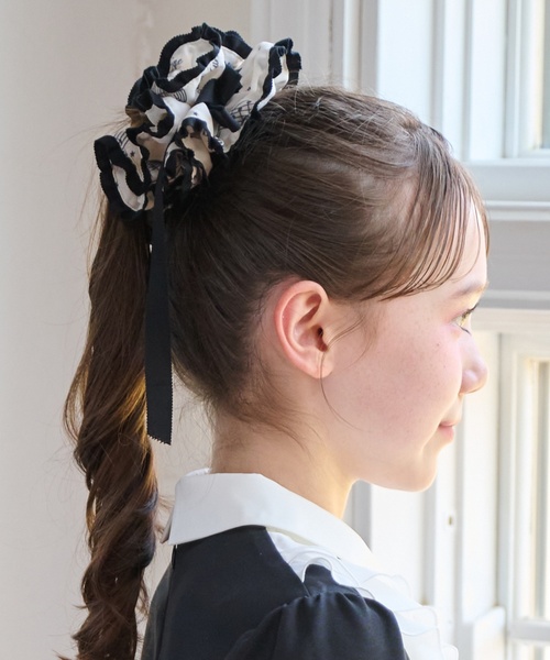 mezzo piano Junior（メゾピアノジュニア）の「音符シリーズシュシュ♪（その他ヘアアクセサリー・キッズ・オフホワイト/ブラック・F）」の8枚目の写真