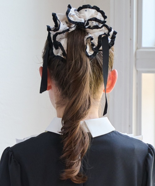 mezzo piano Junior（メゾピアノジュニア）の「音符シリーズシュシュ♪（その他ヘアアクセサリー・キッズ・オフホワイト/ブラック・F）」の9枚目の写真