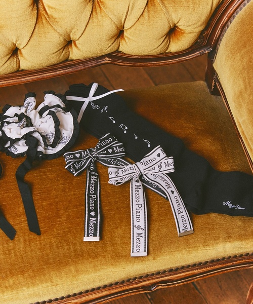 mezzo piano Junior（メゾピアノジュニア）の「音符シリーズシュシュ♪（その他ヘアアクセサリー・キッズ・オフホワイト/ブラック・F）」の12枚目の写真