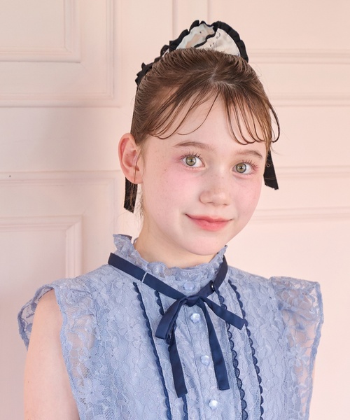 mezzo piano Junior（メゾピアノジュニア）の「音符シリーズシュシュ♪（その他ヘアアクセサリー・キッズ・オフホワイト/ブラック・F）」の14枚目の写真