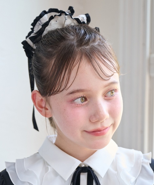 mezzo piano Junior（メゾピアノジュニア）の「音符シリーズシュシュ♪（その他ヘアアクセサリー・キッズ・オフホワイト/ブラック・F）」の18枚目の写真