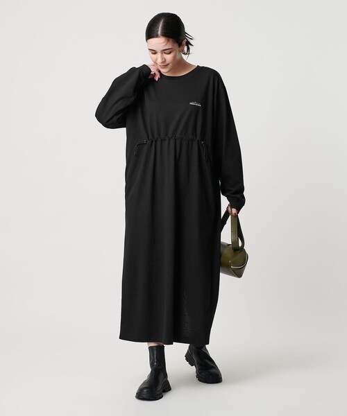 THOUSAND MILE（サウザンドマイル）の「＜THOUSAND MILE＞ドローコード ロングスリーブワンピース 抗菌防臭 吸汗 速乾（ワンピース・レディース・ネイビー/グレー系/ブラック・FREE）」の19枚目の写真