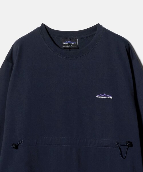 THOUSAND MILE（サウザンドマイル）の「＜THOUSAND MILE＞ドローコード ロングスリーブワンピース 抗菌防臭 吸汗 速乾（ワンピース・レディース・ネイビー/グレー系/ブラック・FREE）」の6枚目の写真