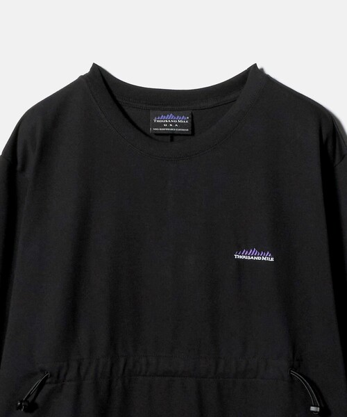 THOUSAND MILE（サウザンドマイル）の「＜THOUSAND MILE＞ドローコード ロングスリーブワンピース 抗菌防臭 吸汗 速乾（ワンピース・レディース・ネイビー/グレー系/ブラック・FREE）」の12枚目の写真