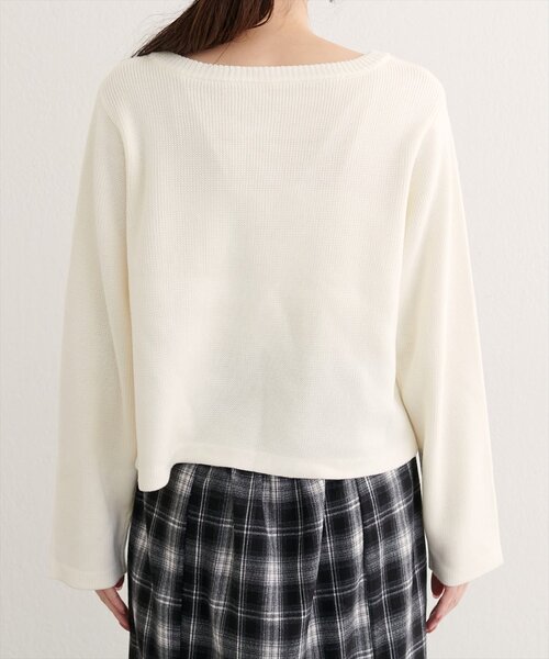 natural couture(ナチュラルクチュール)の「【WEB限定】ボタンポケットカーディガン(カーディガン/ボレロ・レディース・ベージュ/ボルドー/オフホワイト/ブラック/サックスブルー・FREE)」の7枚目の写真
