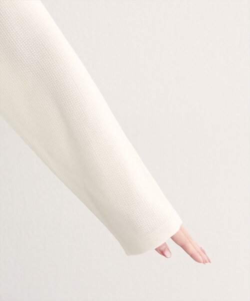 natural couture(ナチュラルクチュール)の「【WEB限定】ボタンポケットカーディガン(カーディガン/ボレロ・レディース・ベージュ/ボルドー/オフホワイト/ブラック/サックスブルー・FREE)」の9枚目の写真