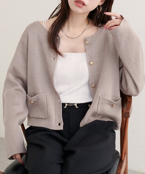 セール】【WEB限定】ボタンポケットカーディガン（カーディガン/ボレロ