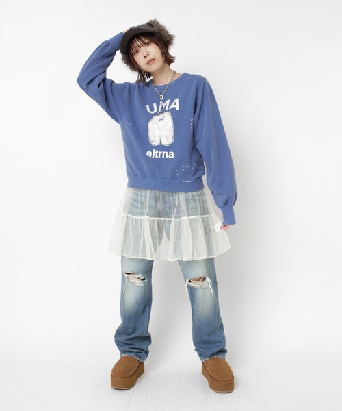 RNA（アールエヌエー）の「M2538 ちび裏毛プルオーバー（スウェット・レディース・レッド/ブラック/ブルー・MEDIUM）」の13枚目の写真