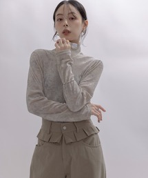 eimee law ハイネックトップス フロッキーテキストハイネックトップス Eimee Law│Eimee Law