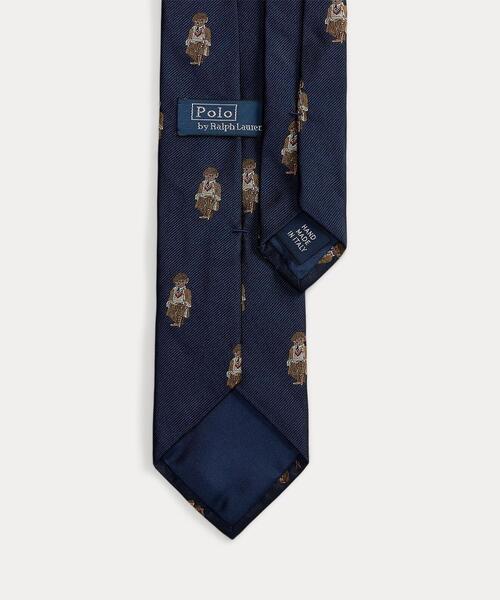 新品未使用★Ralph Lauren ラルフローレン ポロベア ネクタイ シルク Polo ベア シルク レップ ネクタイ（ネクタイ）｜POLO RALPH