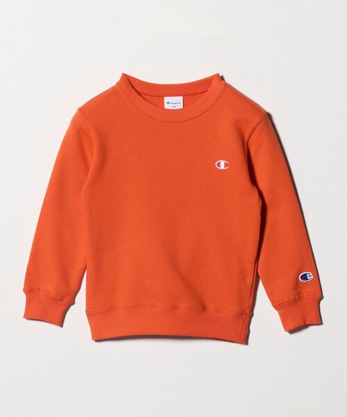 Champion（チャンピオン）の「＜Champion＞クルーネック スウェットシャツ  / トレーナー / キッズ 110cm-130cm（スウェット・キッズ・オレンジ/ナチュラル/ブラック・130cm/120cm/110cm）」の3枚目の写真