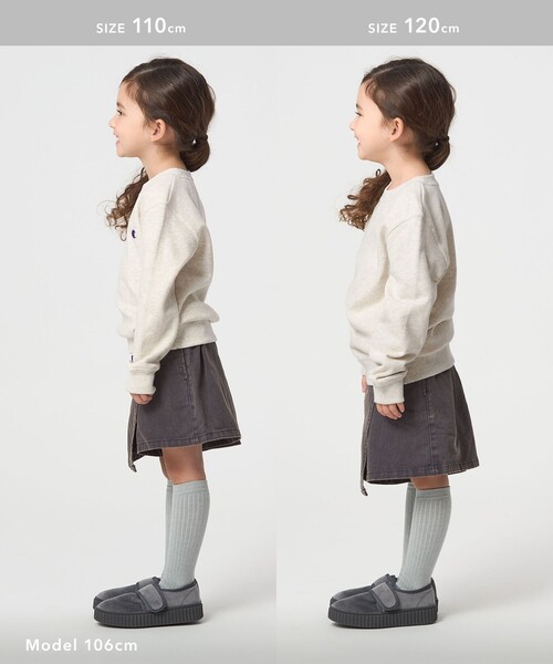 Champion（チャンピオン）の「＜Champion＞クルーネック スウェットシャツ  / トレーナー / キッズ 110cm-130cm（スウェット・キッズ・オレンジ/ナチュラル/ブラック・130cm/120cm/110cm）」の7枚目の写真