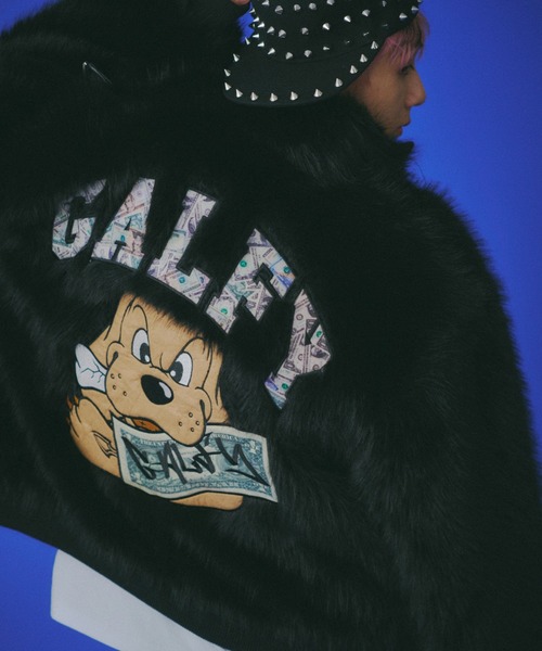 GALFY（ガルフィー）の「【GALFY】お金大好きファーブルゾン / 【ガルフィー】ロゴフェイクファーダブルジップジャケット（ブルゾン・メンズ・ベージュ/ブラウン/ブラック・L/XL）」の12枚目の写真