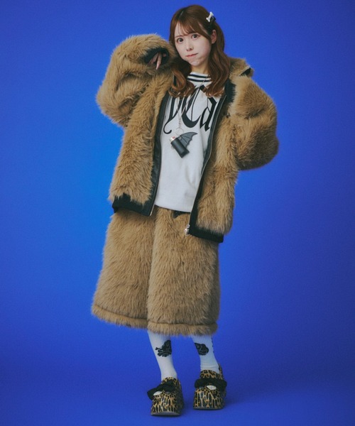 GALFY（ガルフィー）の「【GALFY】お金大好きファーブルゾン / 【ガルフィー】ロゴフェイクファーダブルジップジャケット（ブルゾン・メンズ・ベージュ/ブラウン/ブラック・L/XL）」の20枚目の写真