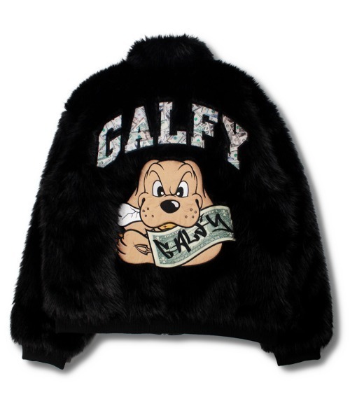 GALFY（ガルフィー）の「【GALFY】お金大好きファーブルゾン / 【ガルフィー】ロゴフェイクファーダブルジップジャケット（ブルゾン・メンズ・ベージュ/ブラウン/ブラック・L/XL）」の11枚目の写真