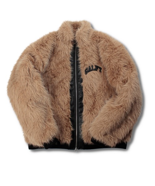 GALFY（ガルフィー）の「【GALFY】お金大好きファーブルゾン / 【ガルフィー】ロゴフェイクファーダブルジップジャケット（ブルゾン・メンズ・ベージュ/ブラウン/ブラック・L/XL）」の22枚目の写真