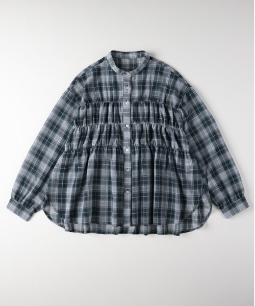 Right-on（ライトオン）の「【HONEYSUCKLE ROSE】シアーチェックブラウス（シャツ/ブラウス・レディース・ブラック/ブラウン/グリーン・S/M/L）」の16枚目の写真