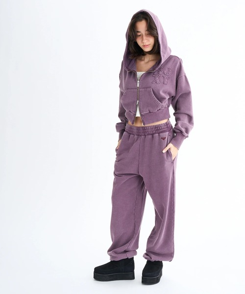 ROXY（ロキシー）の「YOLO ZIP /ロキシー空港コーデクロップド丈パッチワークロゴジップアップフーディー・パーカー(空港コーデ）（パーカー・レディース・ブラック/ピンク/グレー・SMALL/MEDIUM/LARGE）」の18枚目の写真