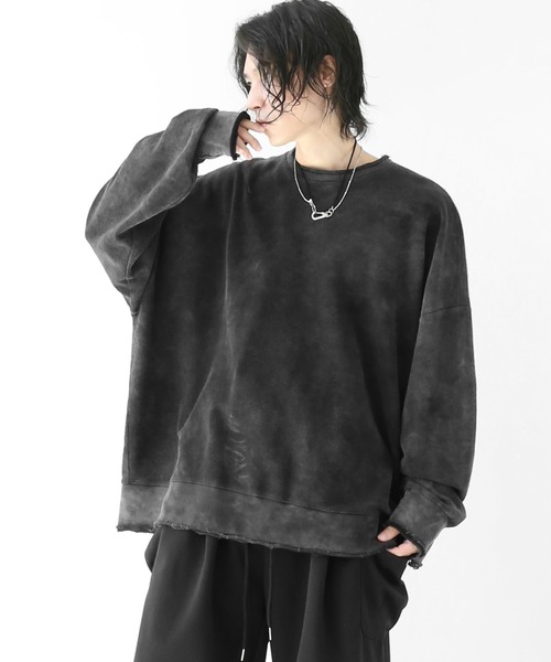 minsobi（ミンソビ）の「ヴィンテージウォッシュカットオフスウェット（スウェット・メンズ・ブラック・FREE）」の21枚目の写真