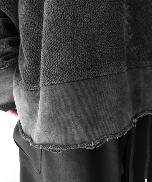 minsobi（ミンソビ）の「ヴィンテージウォッシュカットオフスウェット（スウェット・メンズ・ブラック・FREE）」の15枚目の写真